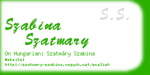 szabina szatmary business card